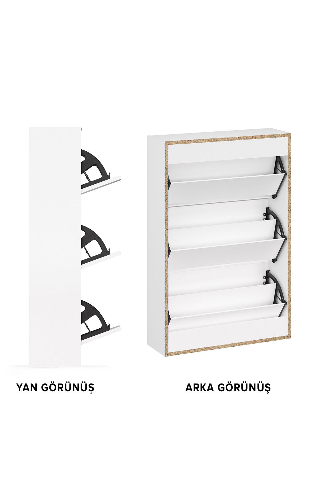 3-Tier Wooden Shoe Cabinet