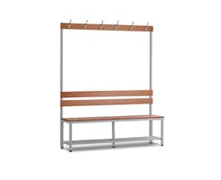CB-ASK Multipurpose Bench with Shoe Space and Back Support – Light Gray (Flat Pack)
