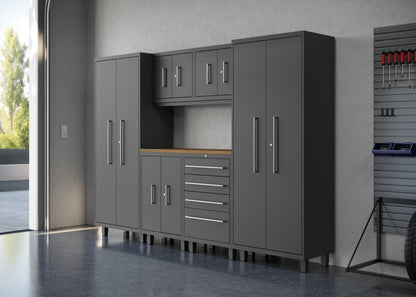Core Plus Series 7pc Cabinet Set with Tool, Wall Cabinets and 30" Lockers
