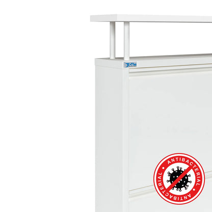 Antibacterial 4 Tier metal shoe cabinet with shelf