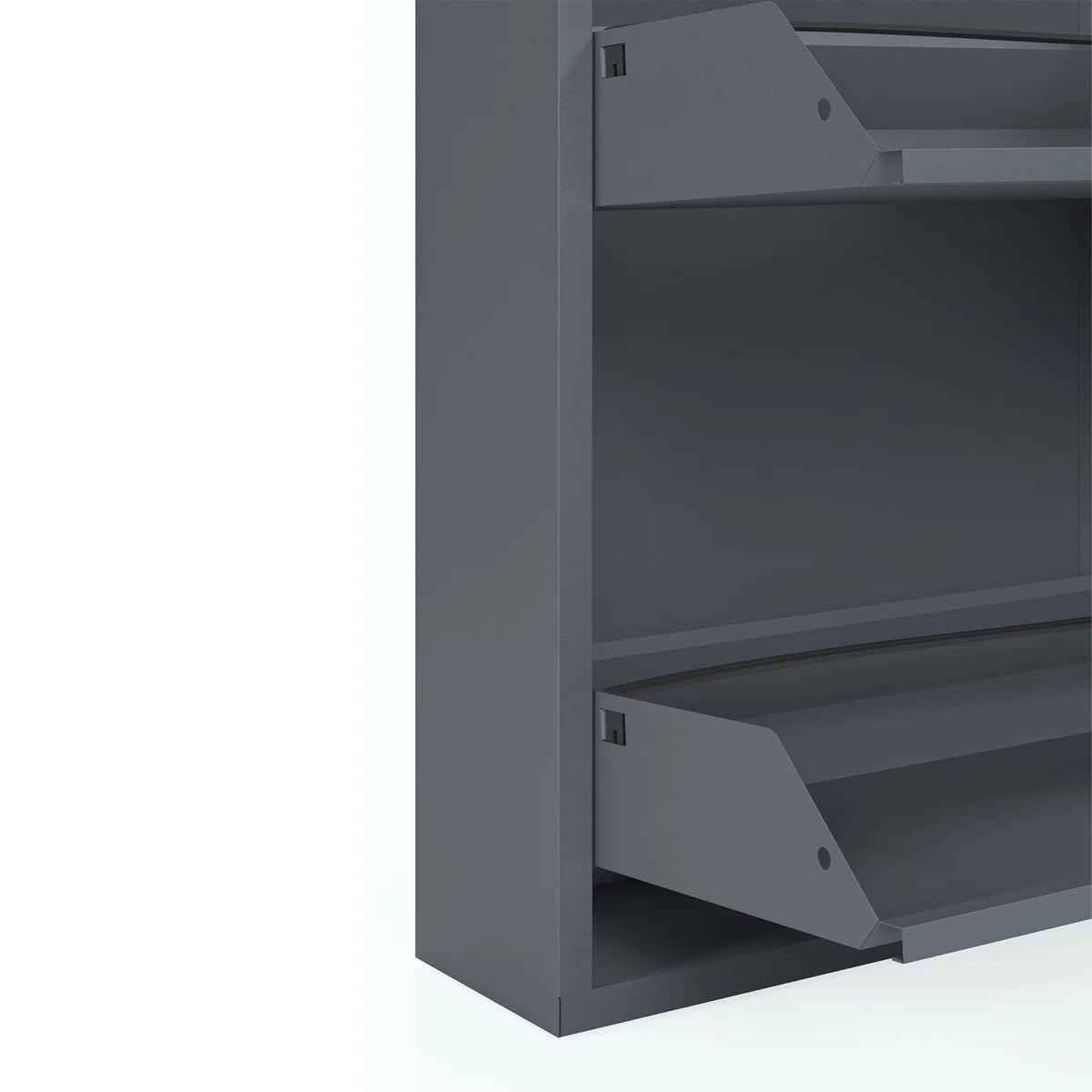 Antibacterial 4 Tier metal shoe cabinet with shelf