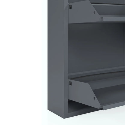 Antibacterial 4 Tier metal shoe cabinet with shelf