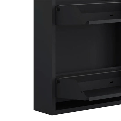 Antibacterial 4 Tier metal shoe cabinet with shelf