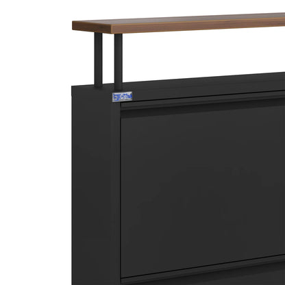 Antibacterial 4 Tier metal shoe cabinet with shelf