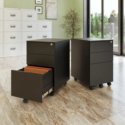 Ceha 2+1 Drawer Mobile File Cabinet with Lock