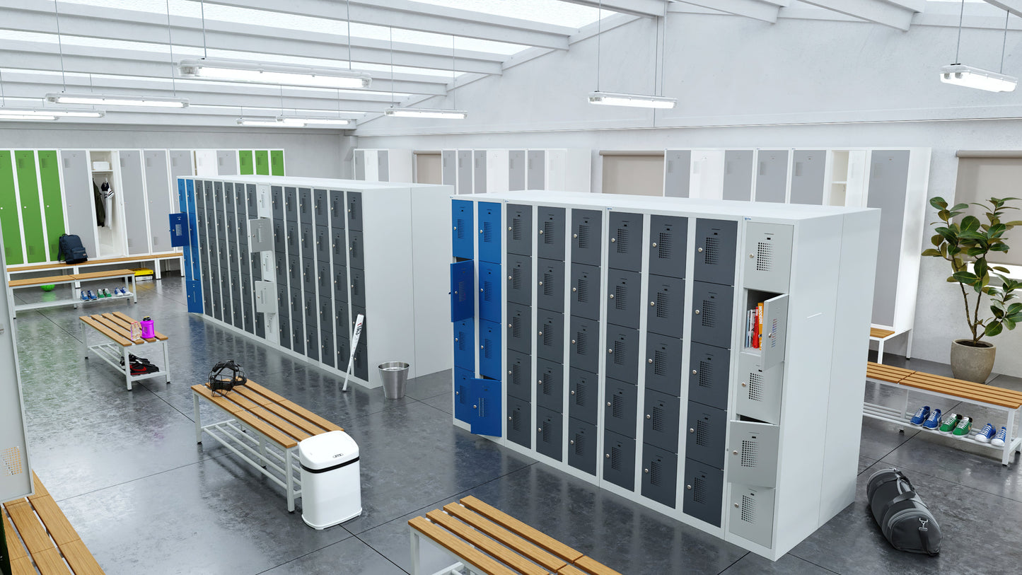NH Series 6-Tier Premium Steel Locker with Front Vents, Heavy Duty