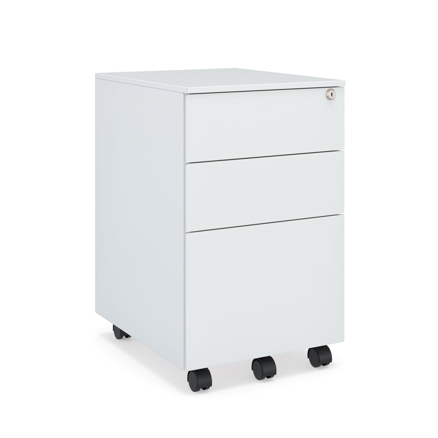Mobile Metal Filing Cabinet with Lock – 2-Drawer or 3-Drawer Pedestal on Wheels - JMKG