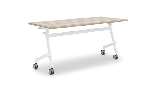 Flip-Top Training Table – Folding Desk with Locking Wheels | Multiple Top & Frame Colors