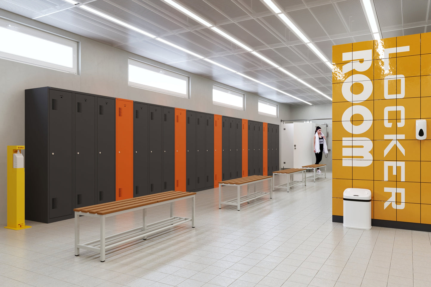 NH Series 1-Tier Premium Steel Locker with Front Vents, Heavy Duty