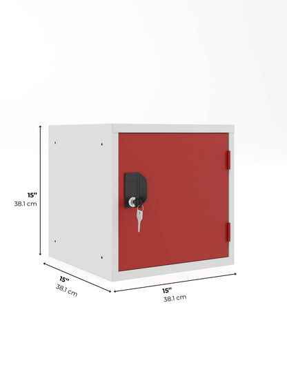 Stackable Cube Lockers, OKK Series, Lockable, 12" & 15", Multi-Color