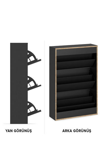 3-Tier Wooden Shoe Cabinet