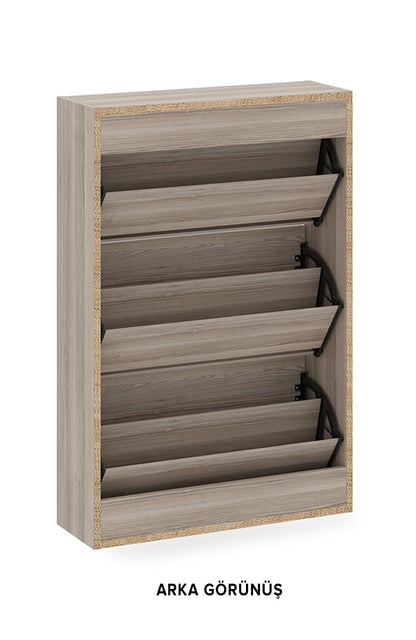 3-Tier Wooden Shoe Cabinet