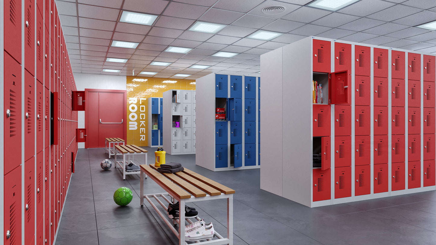 NH Series 4-Tier Premium Steel Locker with Front Vents, Heavy Duty