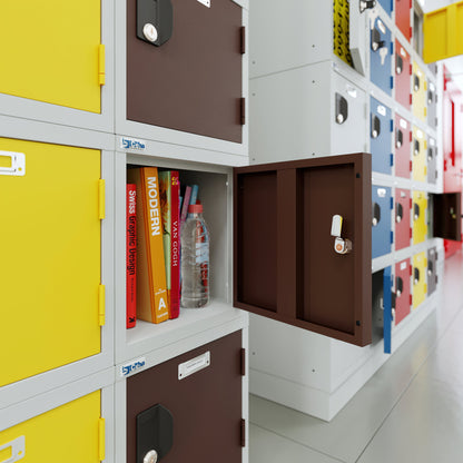 Stackable Cube Lockers, OKK Series, Lockable, 12" & 15", Multi-Color